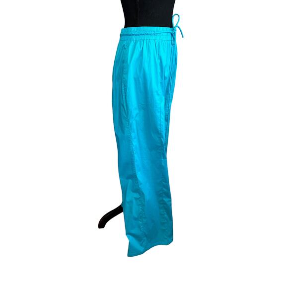 Lovers + Friends Cerulean Blue Wide Leg Pants MEDIUM Baggy Beach Cotton $158 NEW - Picture 5 of 8